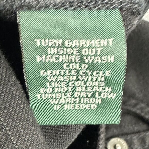 Lauren Ralph Lauren LRL Jeans Womens 10 Black Classic Bootcut Flap Pockets Boho - Picture 15 of 15